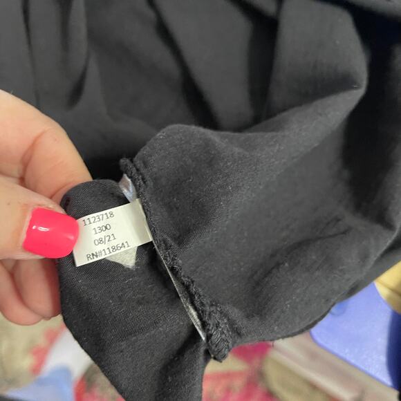 Lane Bryant tee t-shirt blouse top women's 18 - 20 knit black v-neck light wt - Picture 7 of 16